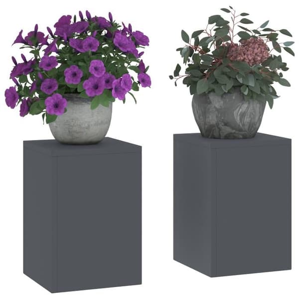 Utomhusväxtstöd Pelare 2 st Antracit 24x24x35 cm Stål