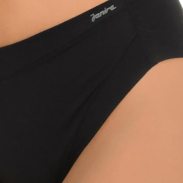 Osynlig trosa för kvinnor Brislip, elastisk bomullsband, ref. 1031862 - Svart