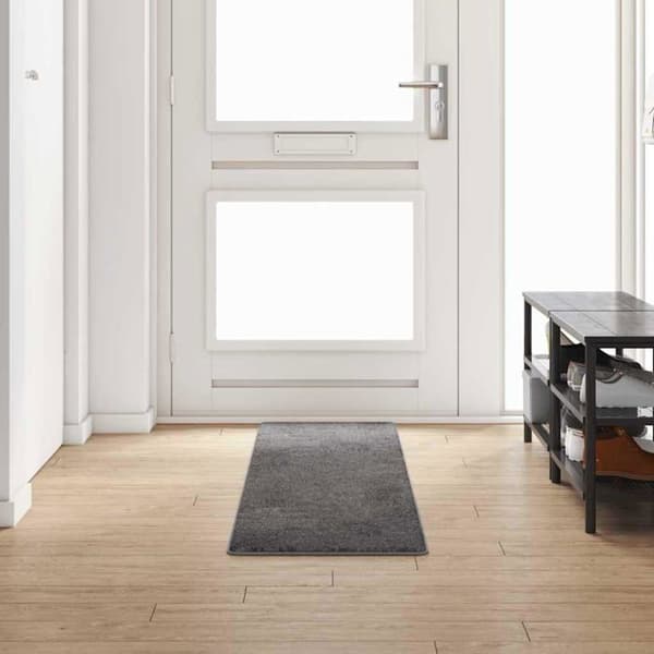 Halkfri gångmatta - vidaXL - Grå - 50x250 cm - Polypropen - Rektangulär - Halkfri design