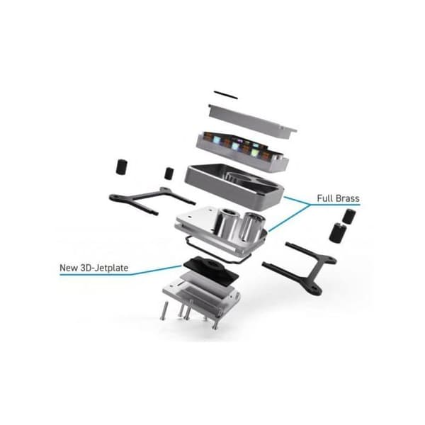 Vattenblock CPU - Alphacool - Core 1 - Noir - aRGB Aurora - Bas i nickelpläterad koppar