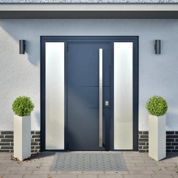vidaXL Blomlådor 2 st vit triangulär 30x26x75 cm stål 851146