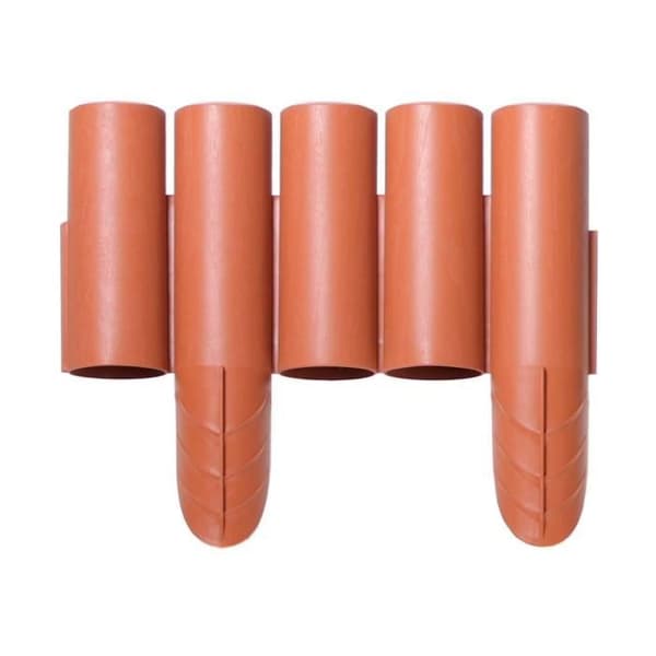 Trädgårdspalisad - IPALPLUS - Gräskant - Terrakotta - 30 cm - Plastik
