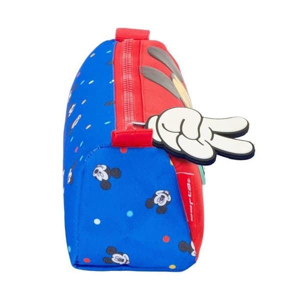 Skolnecessär - safta - Mickey Mouse Good Day - 21x7x8 cm - Blå - Hållbar polyester - Dragkedja