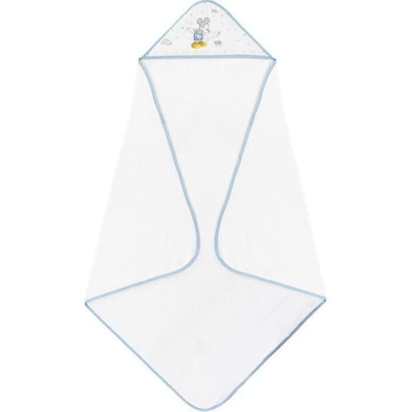Disney Mickey Mouse junior badkappa 100 cm bomull vit/blå