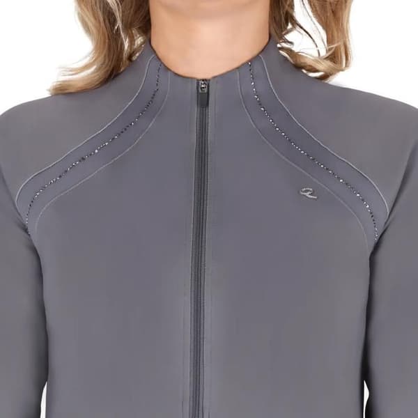 Ryttarjacka full zip dam QHP Oakleigh - stålgrå