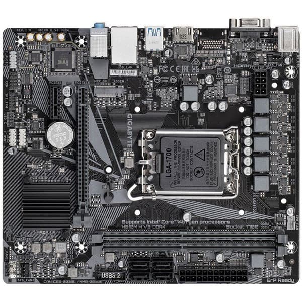 Moderkort - GIGABYTE - H610M H V3 DDR4 - Format Micro-ATX - Chipset Intel H610 - DDR4