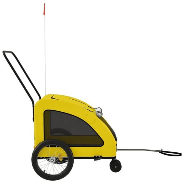 vidaXL Cykelvagn för husdjur gul 93987