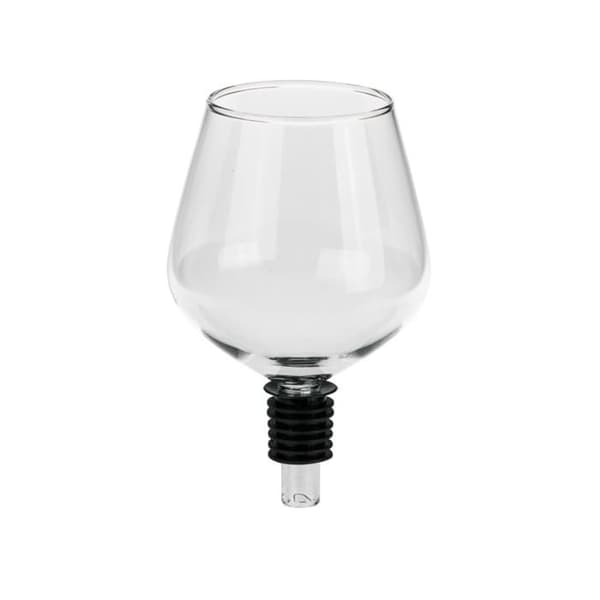 Propp i form av ett vinglas - H 13 cm Transparent