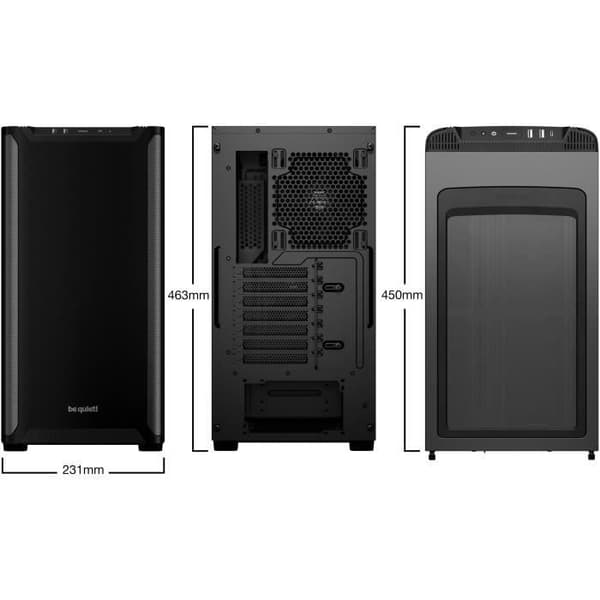PC-chassi - BE QUIET! - Pure Base 501 - Mellanstor - Mini-ITX - Spelare