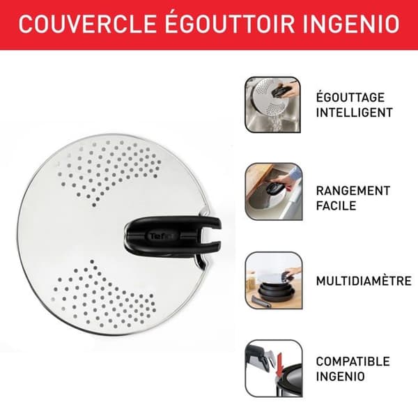 Lock - TEFAL - L9829402 - Rostfritt stål - Diskmaskinssäker - Multi-diameter