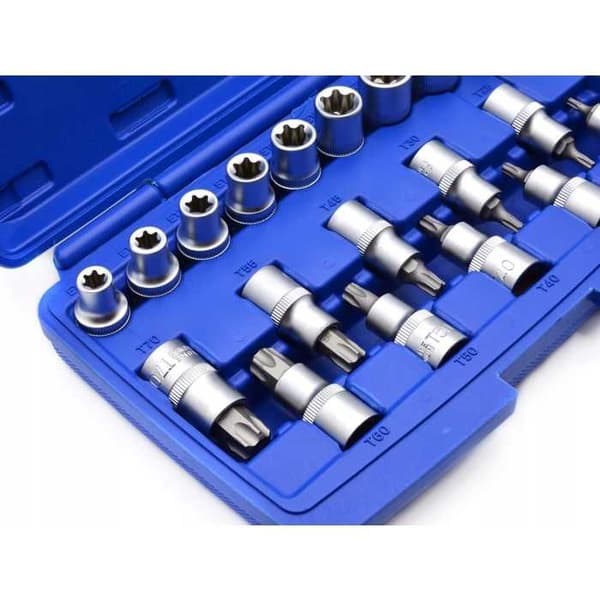 Torx 1/2" skruvnyckelsats 19 delar