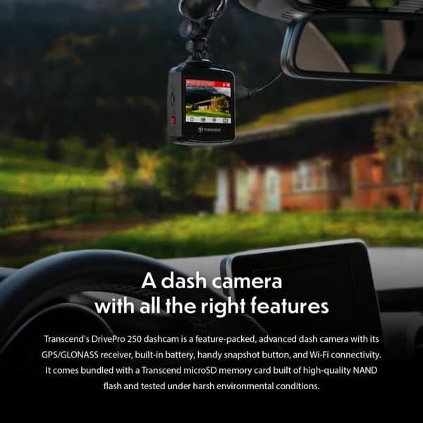64GB Dashcam DrivePro250 SuctionMountGPS