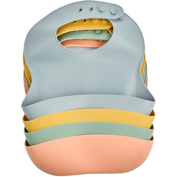 Siliconhaklapp - THERMOBABY - Med uppsamlare - Honungsgul