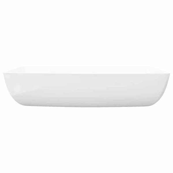 vidaXL Rektangulär Handfat Keramik Vit 71 x 39 cm 140691