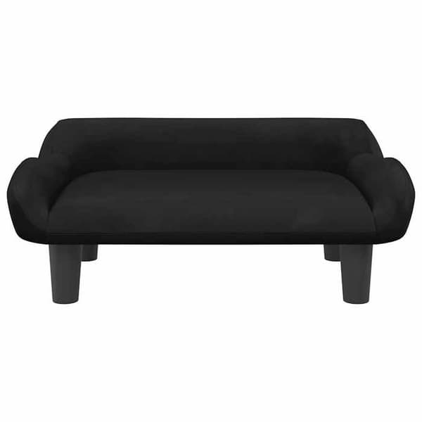 vidaXL Svart soffa för barn 70x40x24 cm sammet, mini soffa, mini soffa-stol, mini soffa för barn, soffa av 3196353