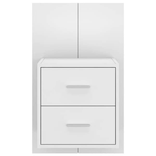 vidaXL Vägghängda Sängbord 2 st Vit 810990