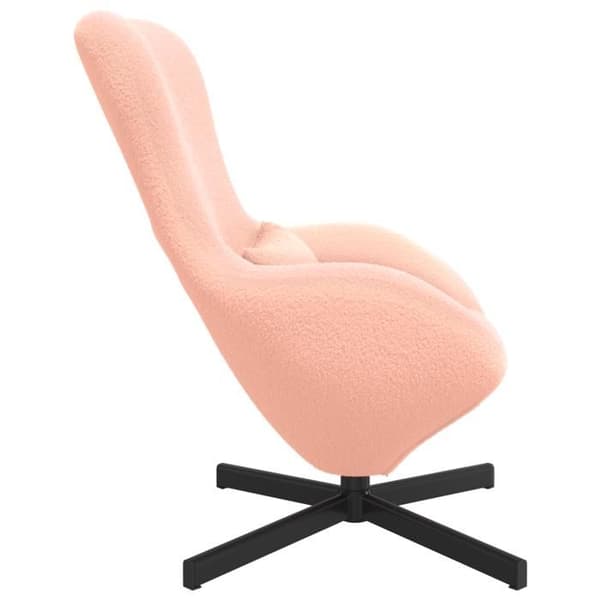 Fåtölj - Äggstol - Bouclétyg - Rosa - Modernt design
