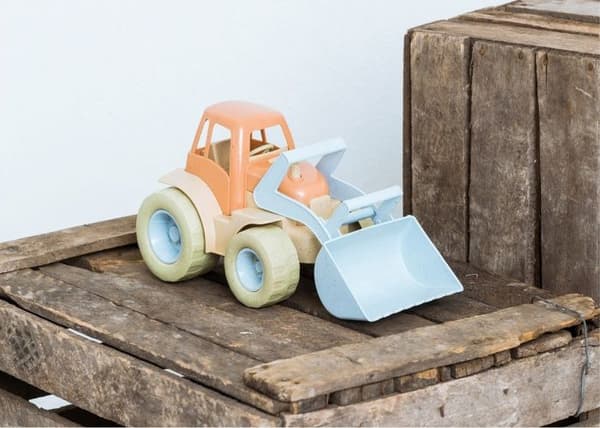 Dantoy Bioplastleksak - Blå & Brun traktor för barn