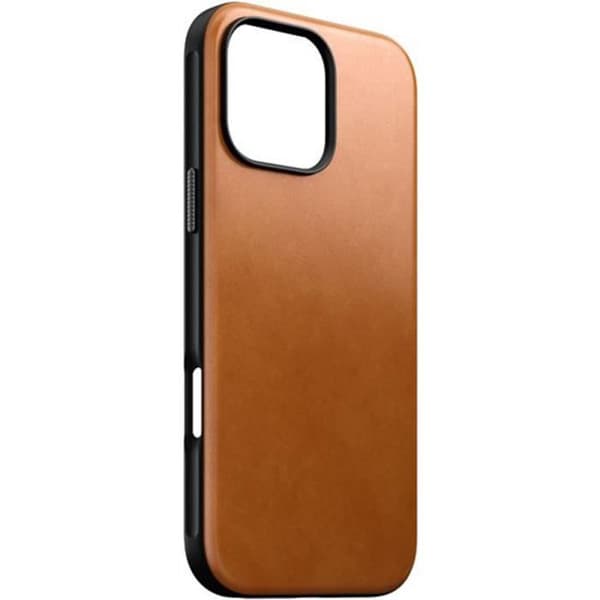 Skal till iPhone 16 Pro Max - NOMAD - Stötsäkert läder - Ljusbrunt