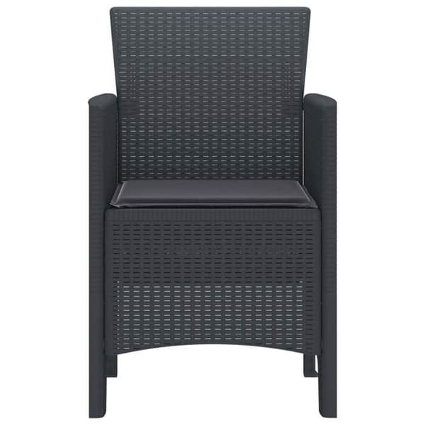 vidaXL Trädgårdssoffa 4 st Antracit 53 x 49 x 85 cm Polypropylen 847471
