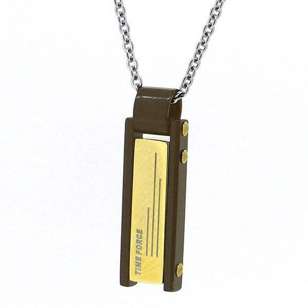 Hänge - Time Force - TS5091CS - Metall - 56 cm - För män