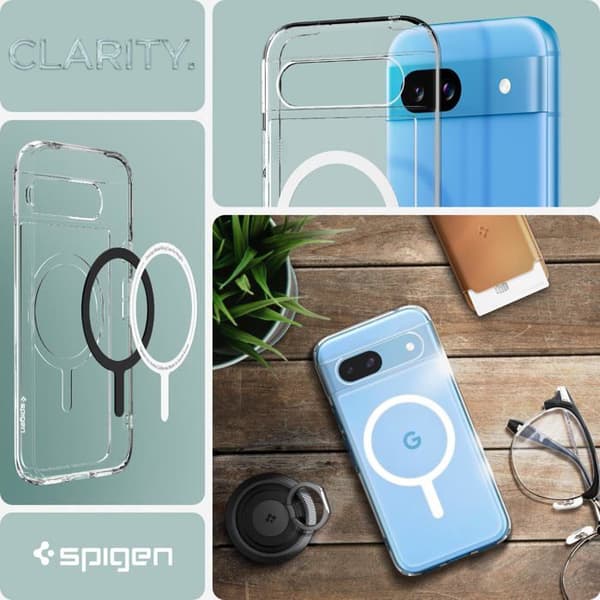 Skal - SPIGEN - Ultra Hybrid OneTap - MagSafe - Vit - Google Pixel 8a