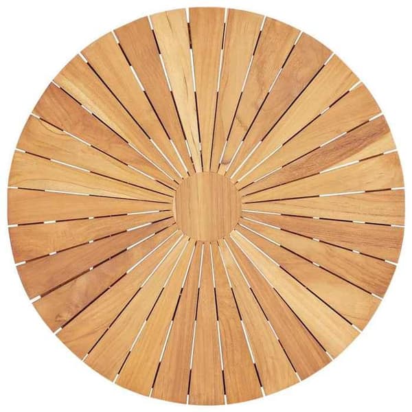 vidaXL Fällbart trädgårdsbord Ø 60 cm Massivt teak