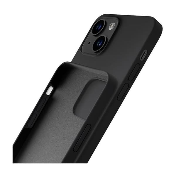 Siliconfodral - 3MK - iPhone 14 Plus - Svart - Halkfri - Stötskydd