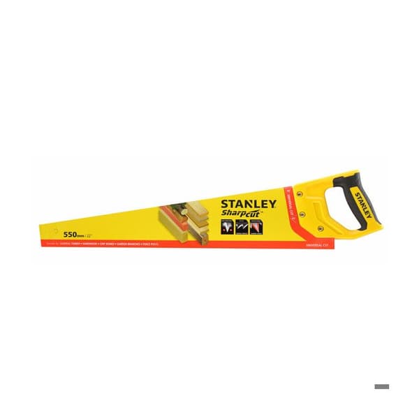 Bågfil för trä - Stanley - SharpCut - 7 TPI - 550 mm - Skärprecision - Ergonomisk