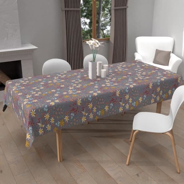 Rektangulär anti-fläcktryckt duk 140x200 cm ARTEMIS, av Soleil d'Ocre