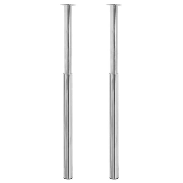 vidaXL Teleskopbordsben 2 st Krom 710 mm - 1100 mm