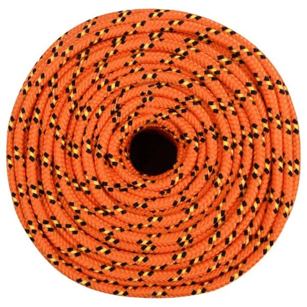 152666 vidaXL Båtrep Orange 10 mm 50 m Polypropen