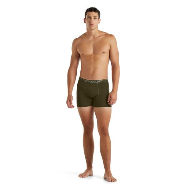 Boxer - Icebreaker - Anatomica - Kaki vert - Bomull - Justerad