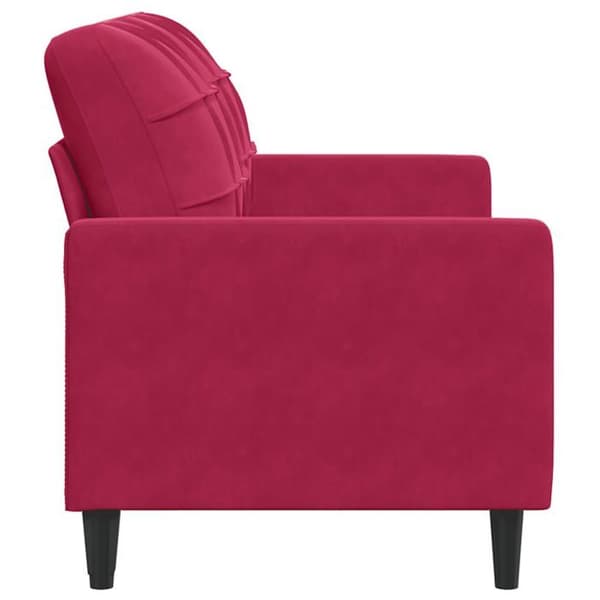 vidaXL 2-sitssoffa Bordeaux 140 cm Sammet 4007628