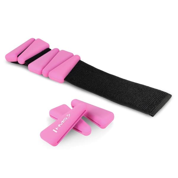 Siliconvikter för anklar och handleder - HMS - SNK01 - Rosa - 2 x 0,5 kg - 28x7 cm - Elastisk rem