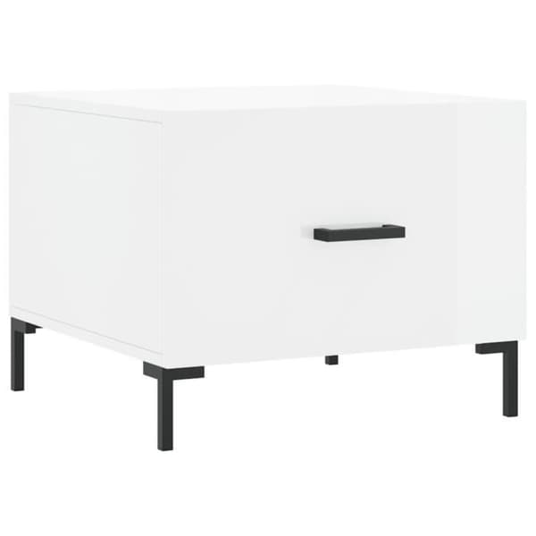 vidaXL Soffbord Blank Vit 50x50x40 cm Konstruerat trä 829400
