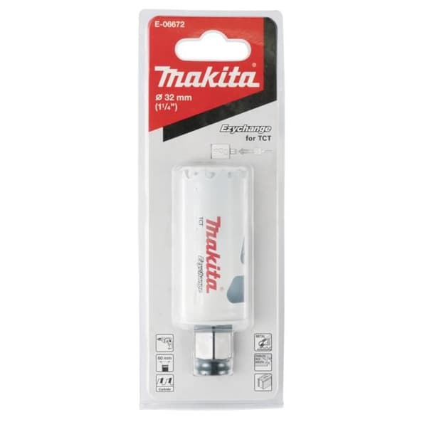 Klockborr - Makita Ezychange - 32 mm ø - 60 mm lång - Karbidtänder