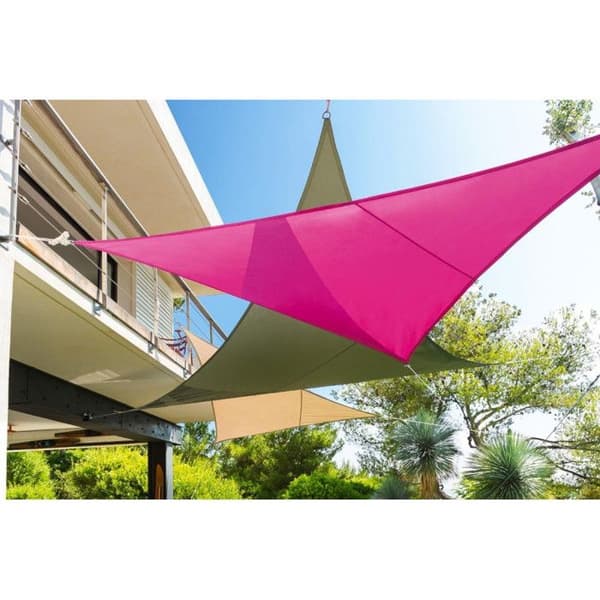 Triangulärt solskydd "Curacao" vit 5x5x5m i polyester - Hespéride