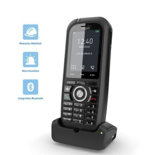 DECT-telefon - SNOM - M80 - Batteritid 17h - LCD-skärm 5,08 cm - Handsfree Ja