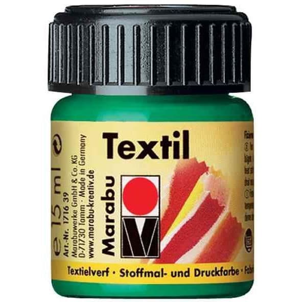Marabu Textilfärg Textil mörkgrön 15 ml — flaska