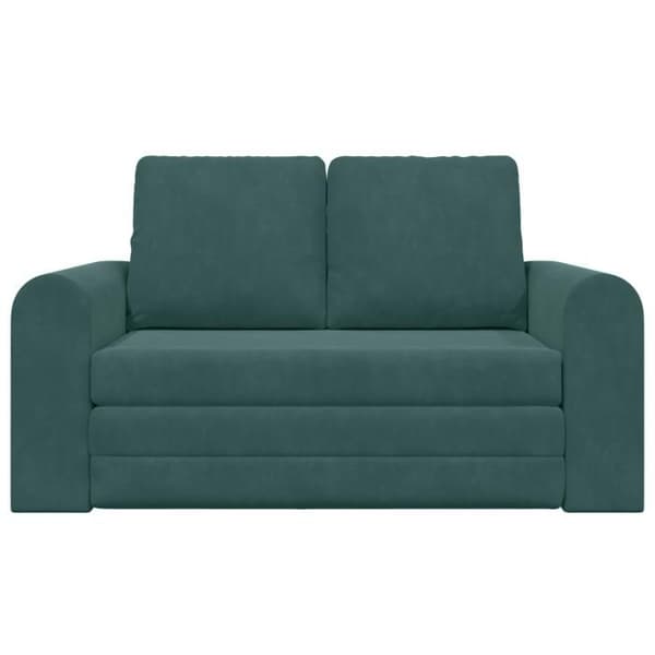 Soffa Säng 2 i 1 Mörkgrön 148x71x83 cm Sammet