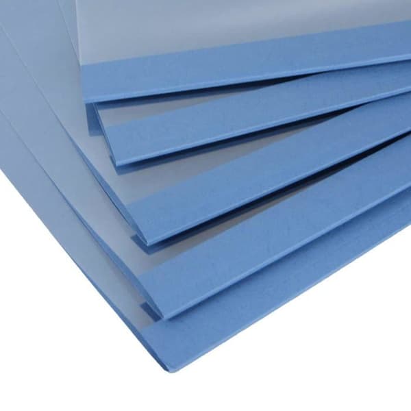 Rayson - Termisk inbindningsomslag A4, rygg 2 mm (15 ark), transparent blå PVC, 25 st