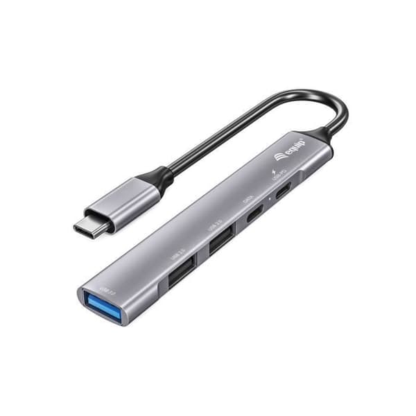 USB-hub - EQUIP - 128962 - USB 3.2 Gen 1 Typ-C - 5000 Mbit/s - Aluminium Silver