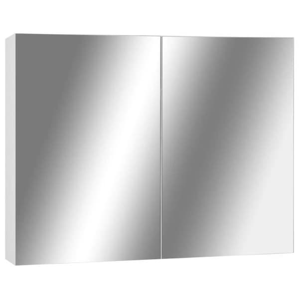 Spegelskåp för badrum - VIDAXL - Vit - MDF - 80x15x60 cm