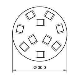 LED-lampa G4 12V 2W varm vit diameter 30 mm