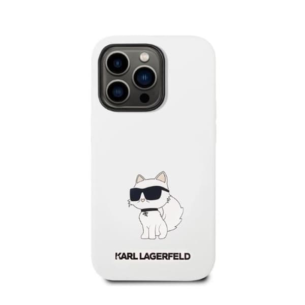 Karl Lagerfeld Silikonfodral Choupette för iPhone 14 Pro - Vit