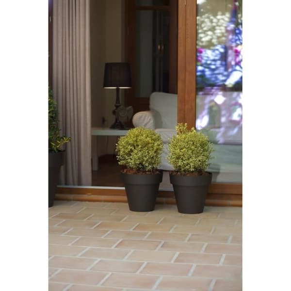 PLASTIKEN Blomkruka Tes - 14 cm - Antracit