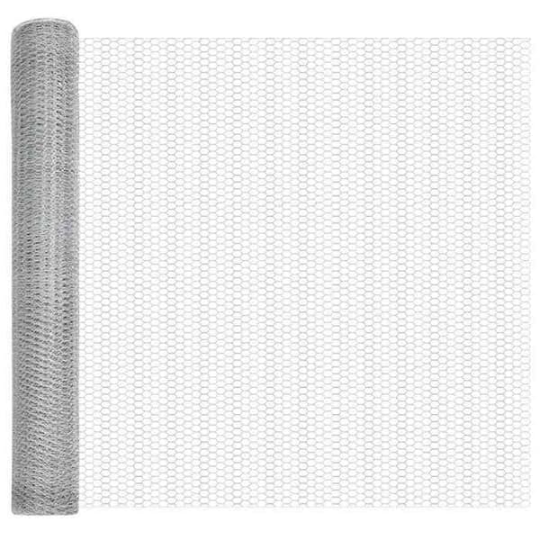 vidaXL Hexagonal stängsel Silver 1 x 50 m Galvaniserat stål 42005717