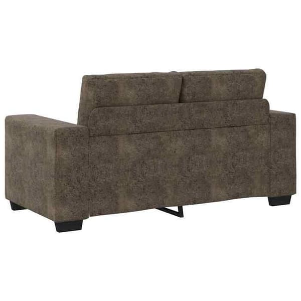 Soffa 2 platser samtida mörkgrå i konstläder – sittdjup 120 cm, kompakt
