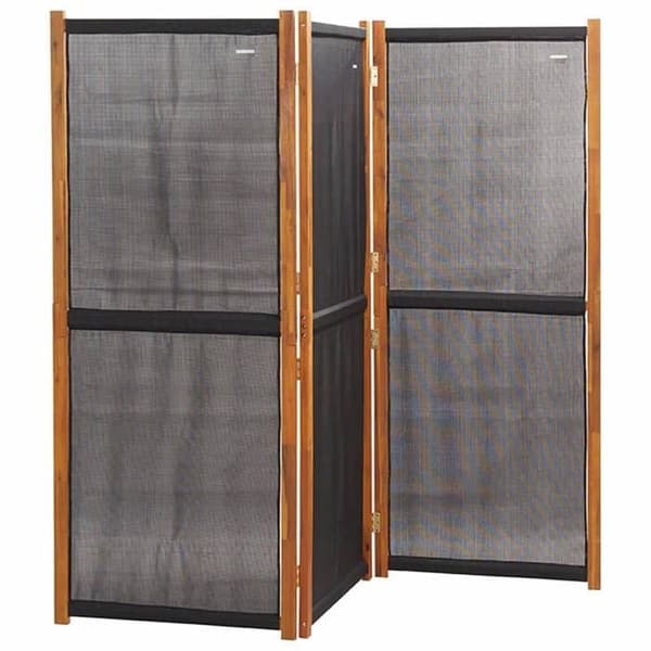 319179 vidaXL Separator 3 paneler Svart 210x180 cm